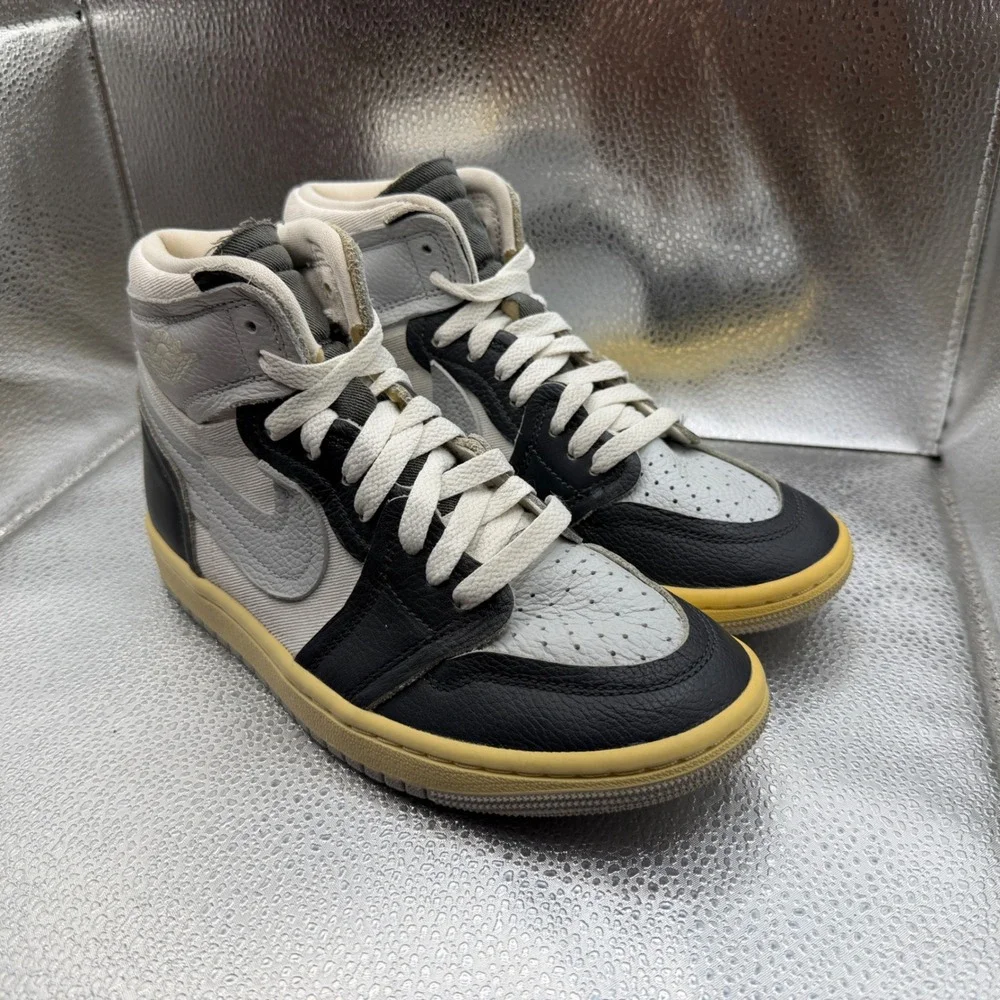 Size 6 Jordan 1 Retro High OG Craft Ivory Mens Grey Black Excellent FB9891-001